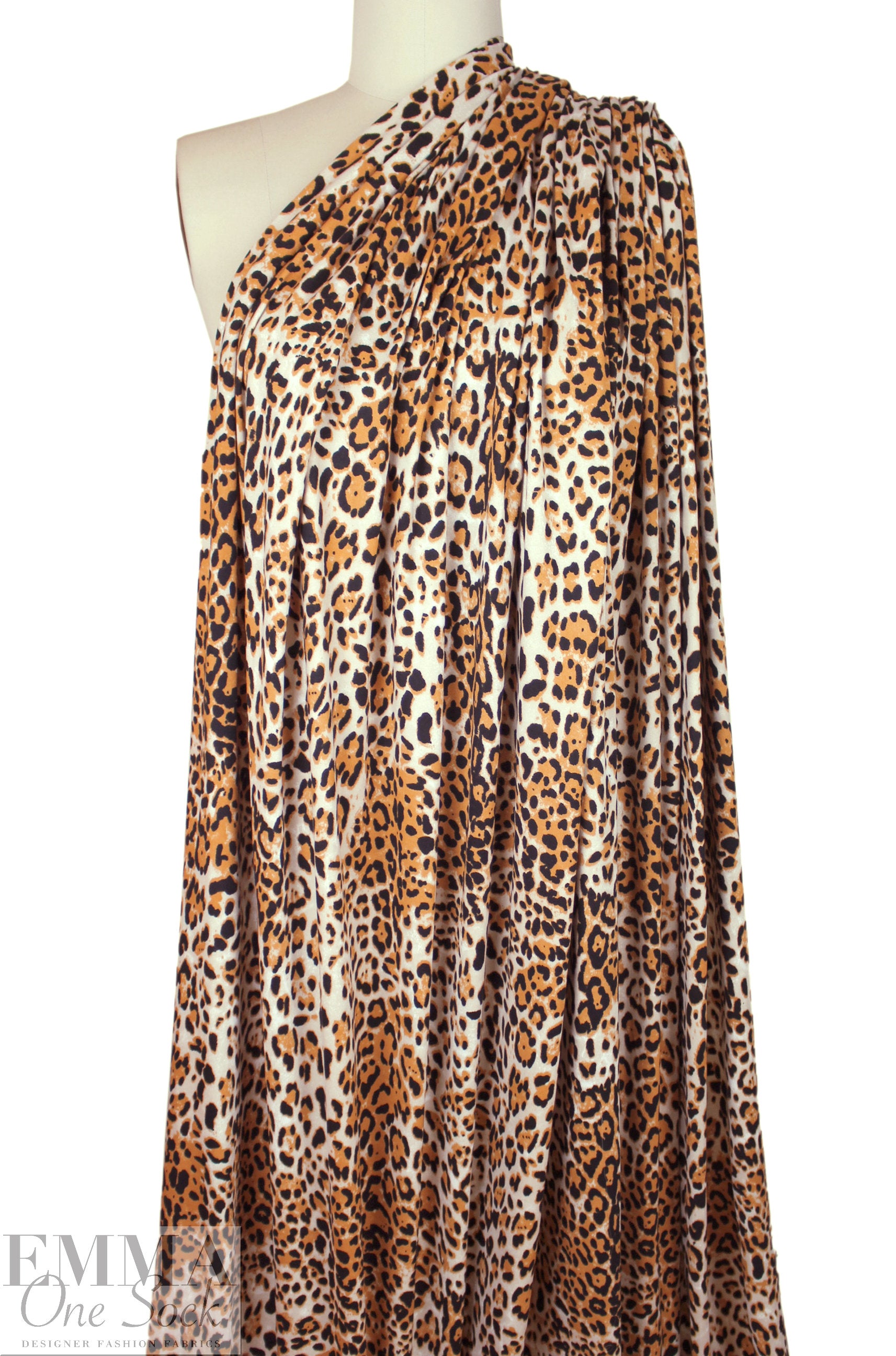 NY designer stylized leopard poly/spandex knit .875 yds