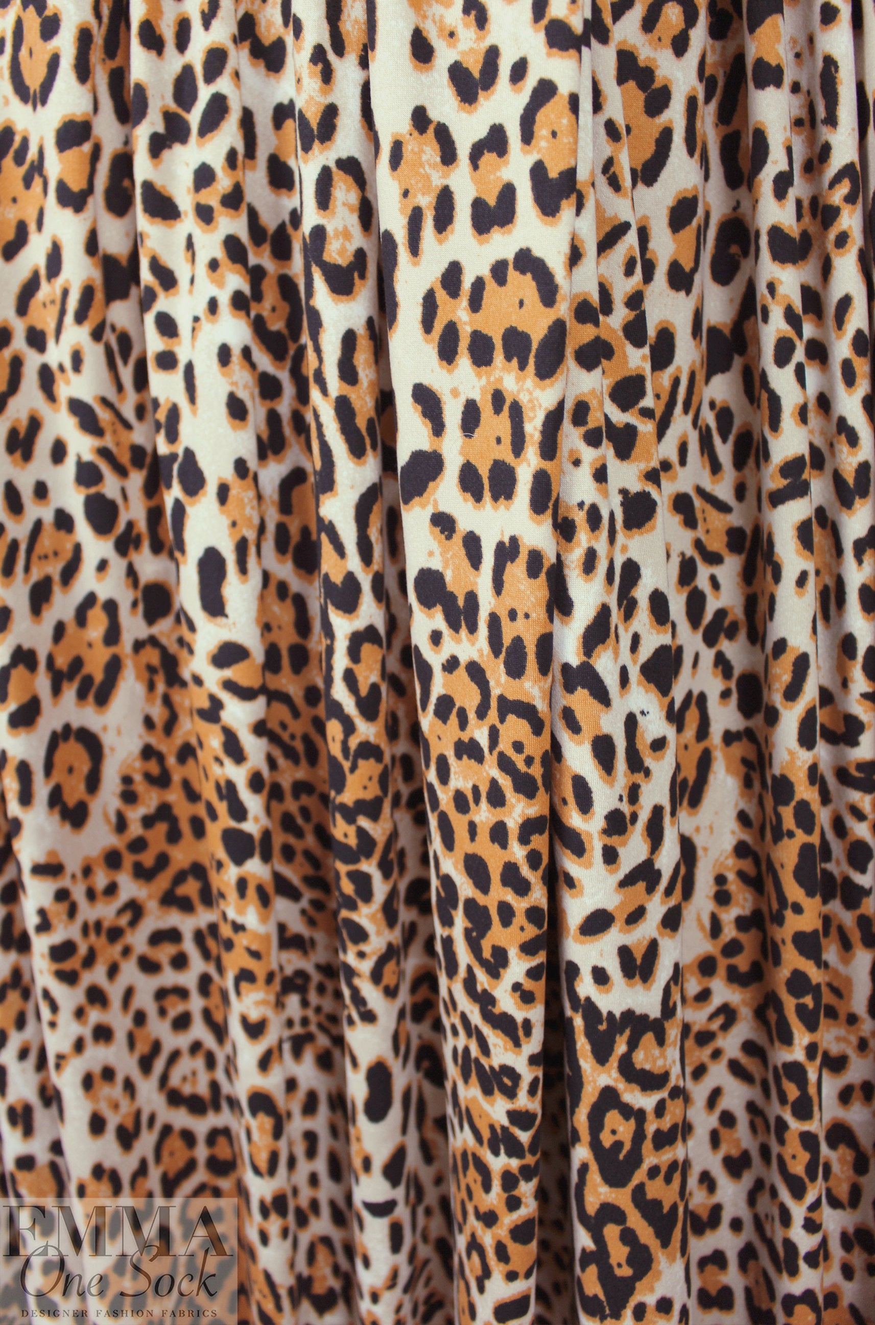 NY designer stylized leopard poly/spandex knit .875 yds