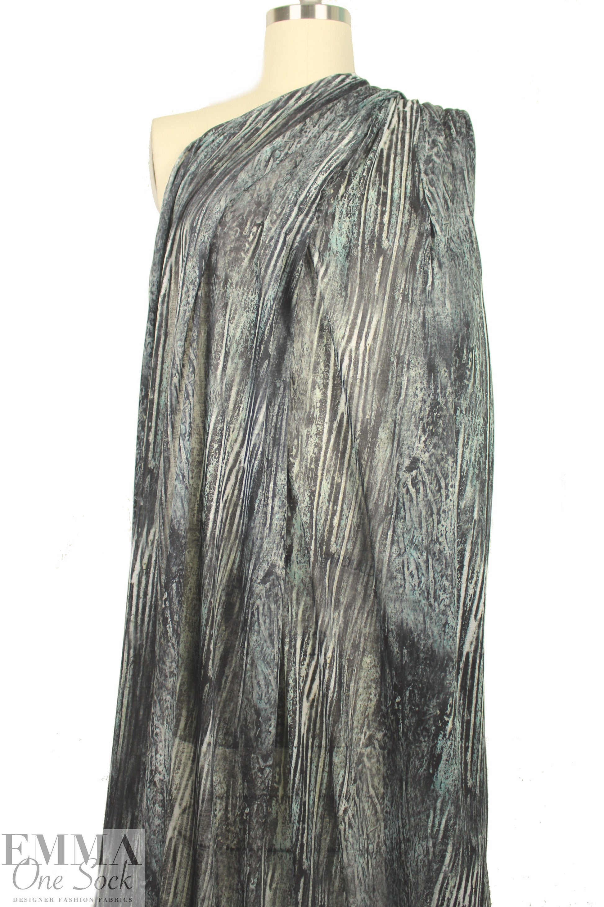 Italian 'organic textures' abstract micro-mesh knit 1 yard
