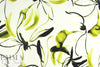 chartreuse floral abstraction print poly/lycra knit