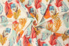 NY designer feather graphic ITY knit 1.625 yd