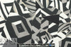 Italian prism graphic polyester interlock - black/gray 2 yds