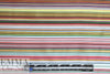 Italian silk/poly yarn-dye multicolor striped organza .625 yds