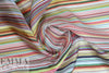 Italian silk/poly yarn-dye multicolor striped organza .625 yds