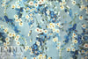 NY designer 'poly-silk' organza - painted blossoms