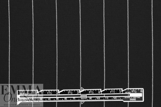NY designer double crepe stretch woven - black/white