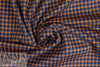 Rag and B0ne yarn dyed plaid doubleknit - navy/orange 1.5 yd