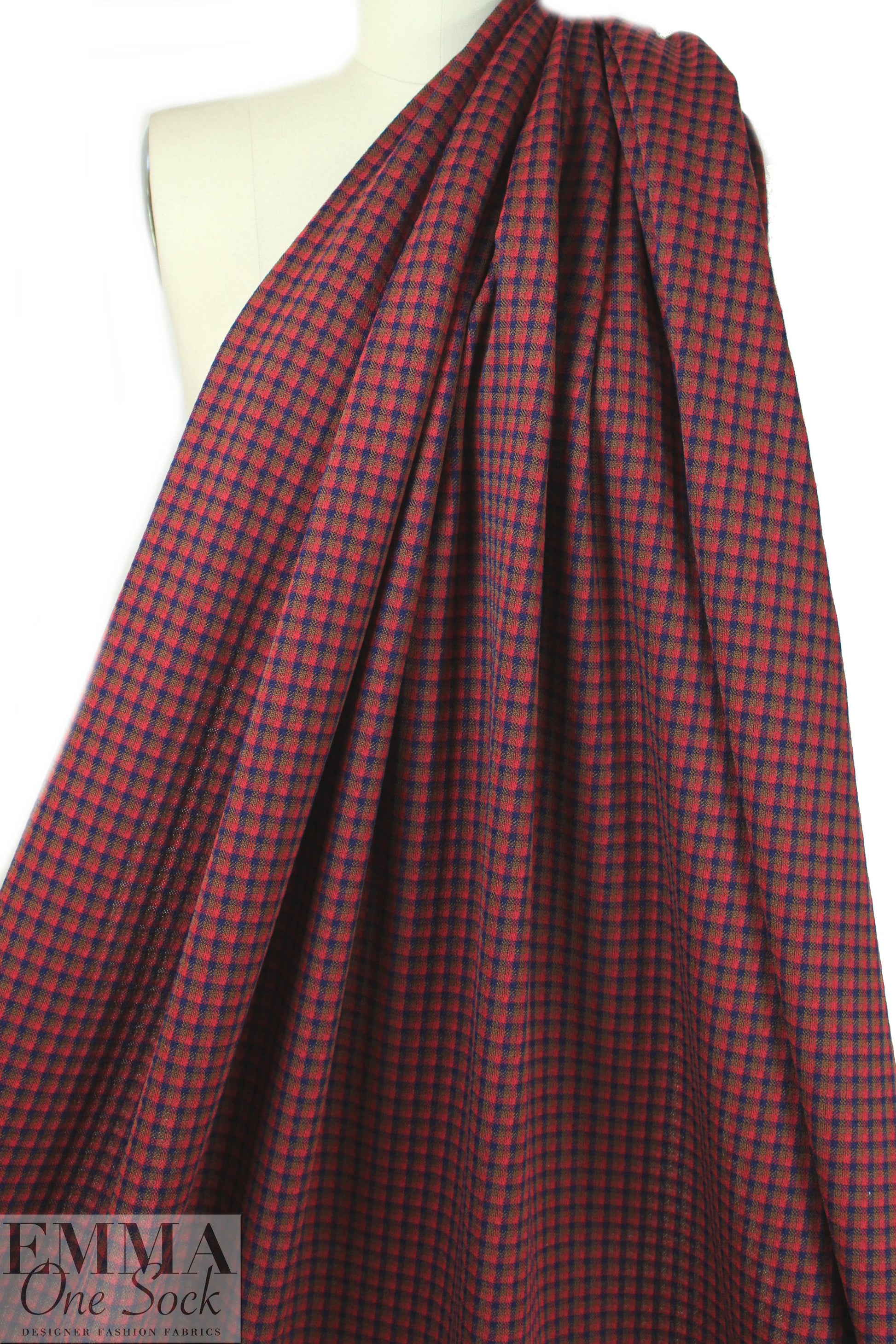 Rag and B0ne yarn dyed plaid doubleknit - red/olive
