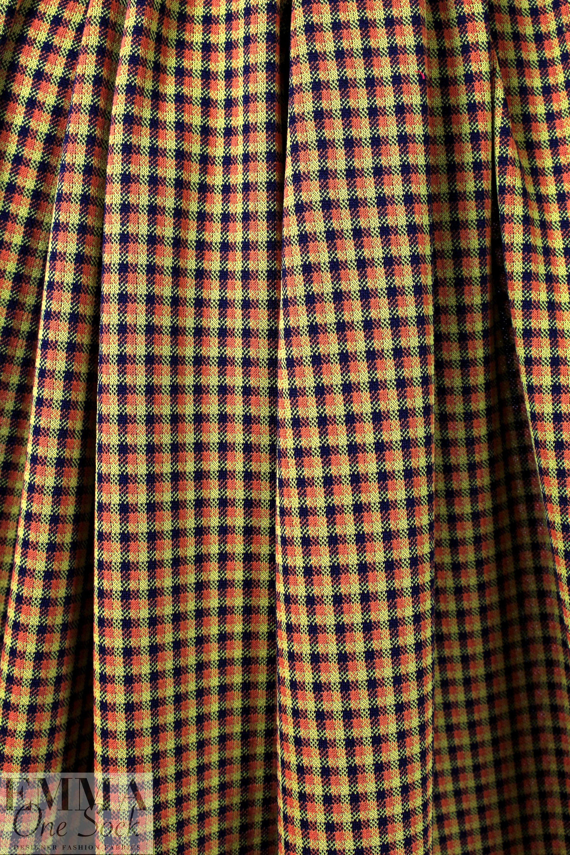 Rag and B0ne yarn dyed plaid doubleknit - yellow/orange 1.5 yd