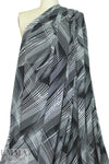 criss cross abstract ITY knit - black white