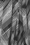 criss cross abstract ITY knit - black white 1.625 yd