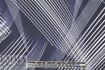 criss cross abstract ITY knit - navy/white