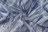 criss cross abstract ITY knit - navy/white 1.75 yds