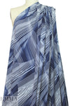 criss cross abstract ITY knit - navy/white 1.75 yds