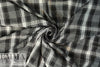 CA designer crinkle viscose blend black/white plaid