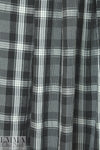 CA designer crinkle viscose blend black/white plaid