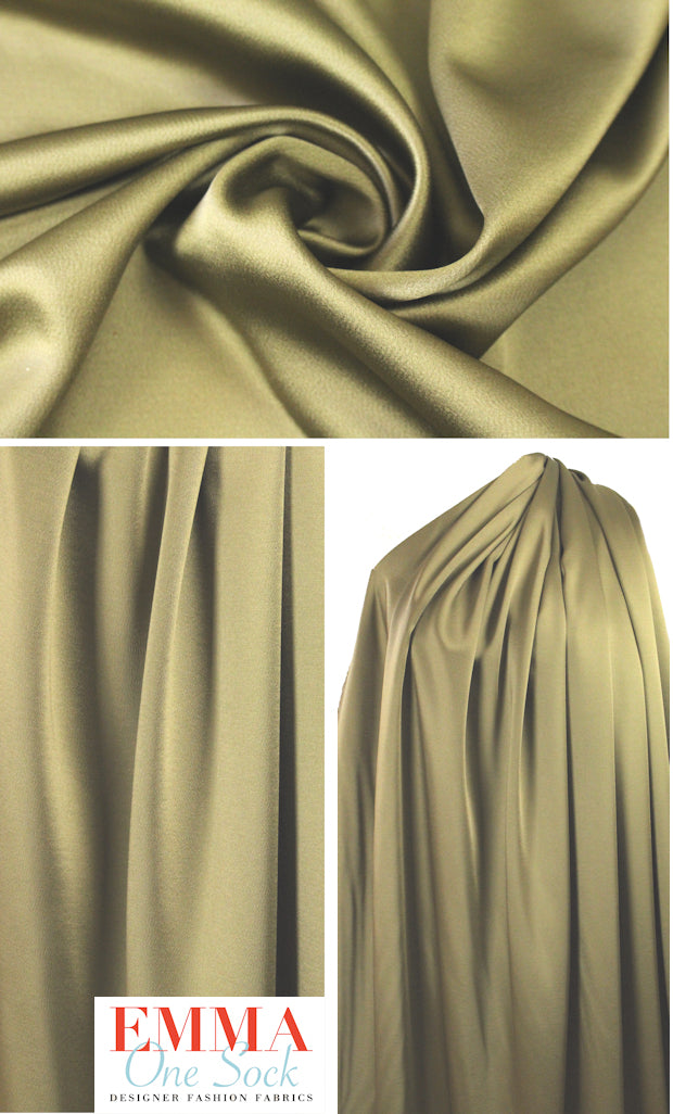 Emanuel Ungaro crepe back satin - antique brass 1.5 yd