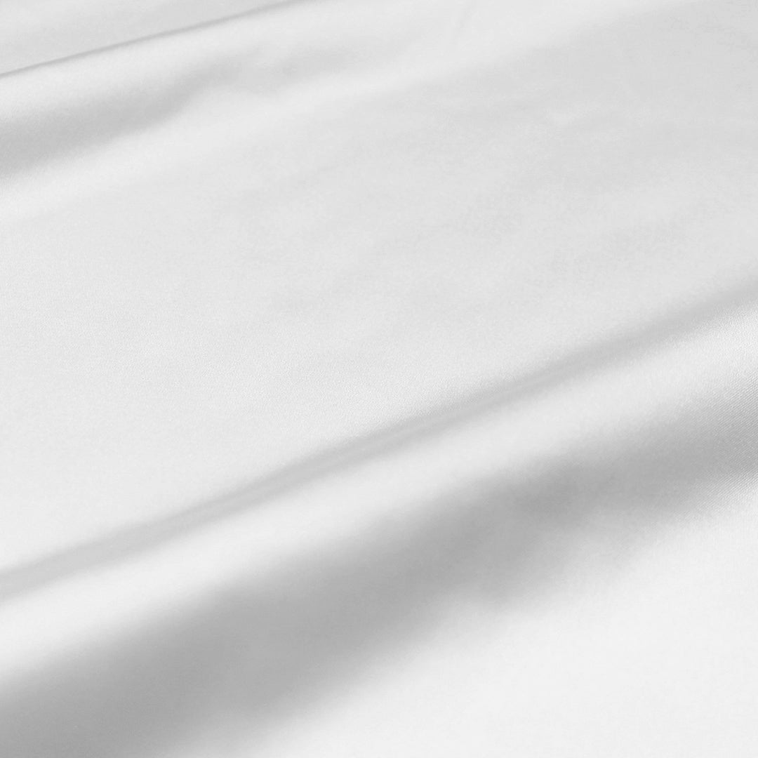 luscious recycled poly satin woven, GRS certified - white 3 yd