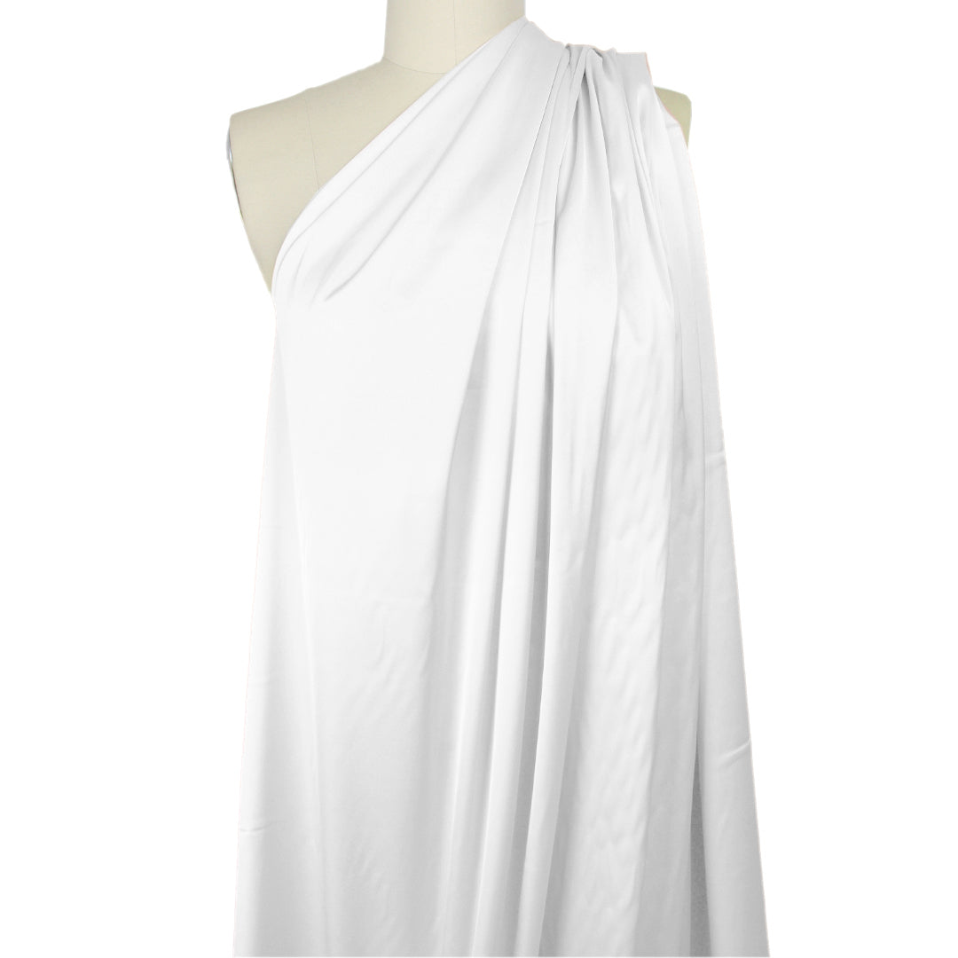 luscious recycled poly satin woven, GRS certified - white 3 yd
