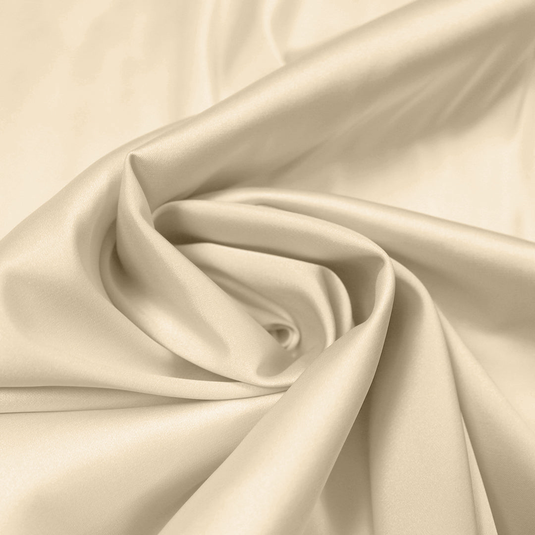luscious recycled poly satin woven, GRS certified - champagne 2 yd