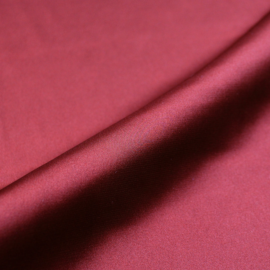 luscious recycled poly satin woven, GRS certified - wine 3 yd