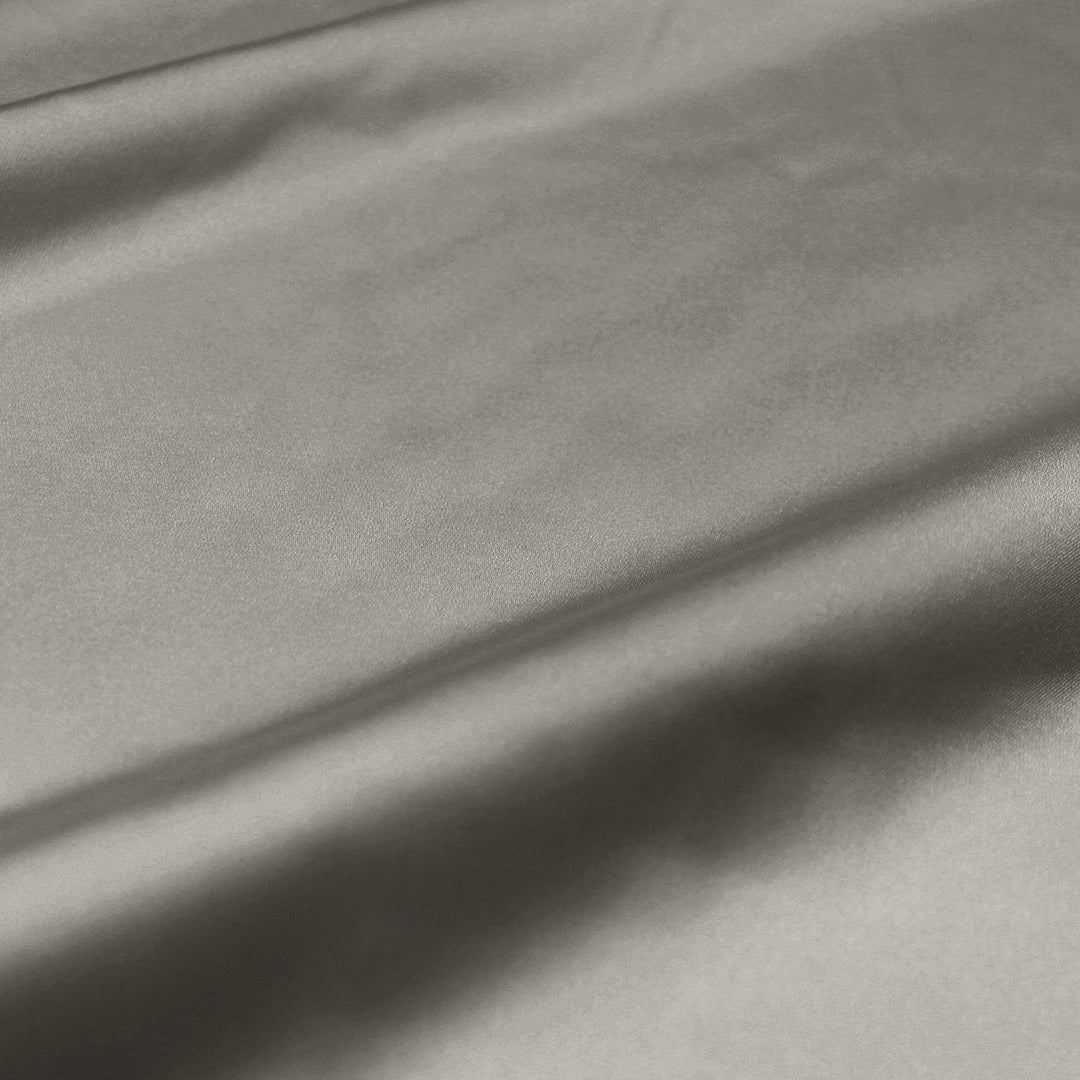 luscious recycled poly satin woven, GRS certified - pewter 3 yd