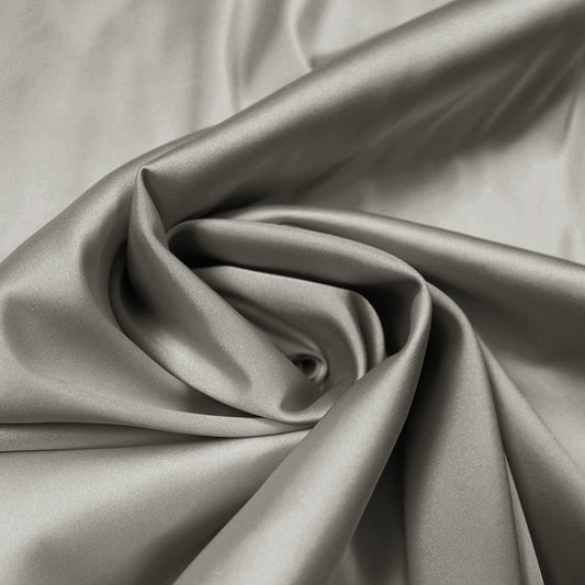 luscious recycled poly satin woven, GRS certified - pewter
