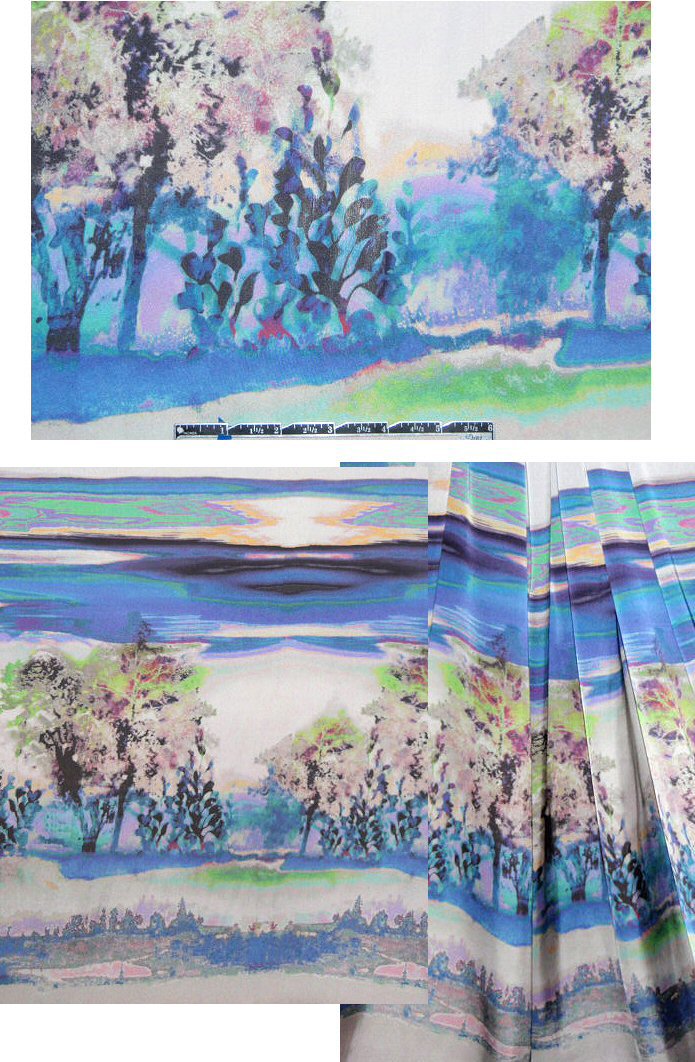 French peri-blue skies grove digital woven