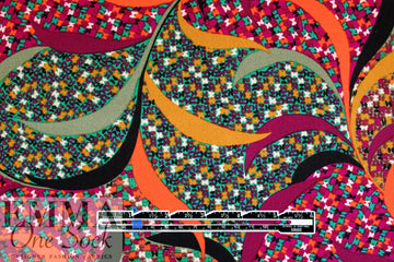 'mosaic fields' hammered texture polysilk woven 1.875 yd