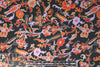 Derek L@m deco floral polysilk charmeuse on black