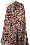 Derek L@m deco floral polysilk charmeuse on black