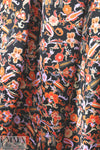 Derek L@m deco floral polysilk charmeuse on black
