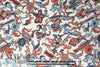 Derek L@m deco floral polysilk charmeuse on alabaster 2 yd