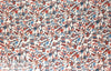 Derek L@m deco floral polysilk charmeuse on alabaster 1.5 yd