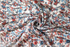 Derek L@m deco floral polysilk charmeuse on alabaster 1.5 yd