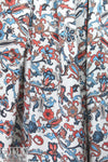 Derek L@m deco floral polysilk charmeuse on alabaster 2 yd