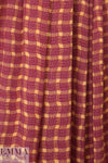 NY designer garnet/orange wavy plaid poly crepe woven 2.125 yd