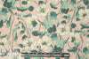 NY designer peach blush/mint floral polysilk chiffon 1.375 yd
