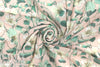NY designer peach blush/mint floral polysilk chiffon