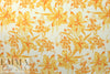 NY designer citrus floral poly-slk stretch woven 1.125 yds