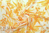 NY designer citrus floral poly-slk stretch woven 1.125 yds