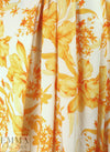 NY designer citrus floral poly-slk stretch woven