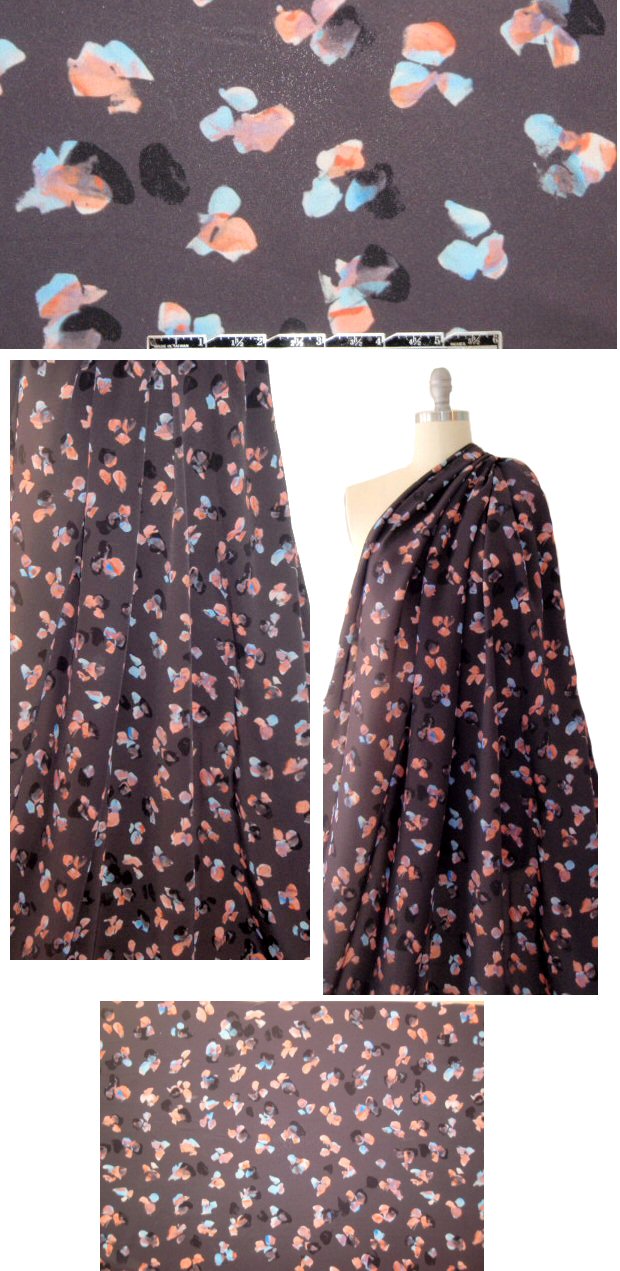 Italian 'petal power' floral polysilk woven