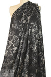 Italian 'botanical illustration' poly-slk stretch woven