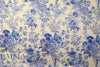 Italian 'garden paradise' poly-slk stretch woven