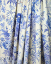 Italian 'garden paradise' poly-slk stretch woven