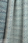 NY designer teal/mallard/stone tweedy brocade suiting 1 yard