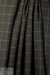 Italian poly twill jacquard woven - chocolate windowpane