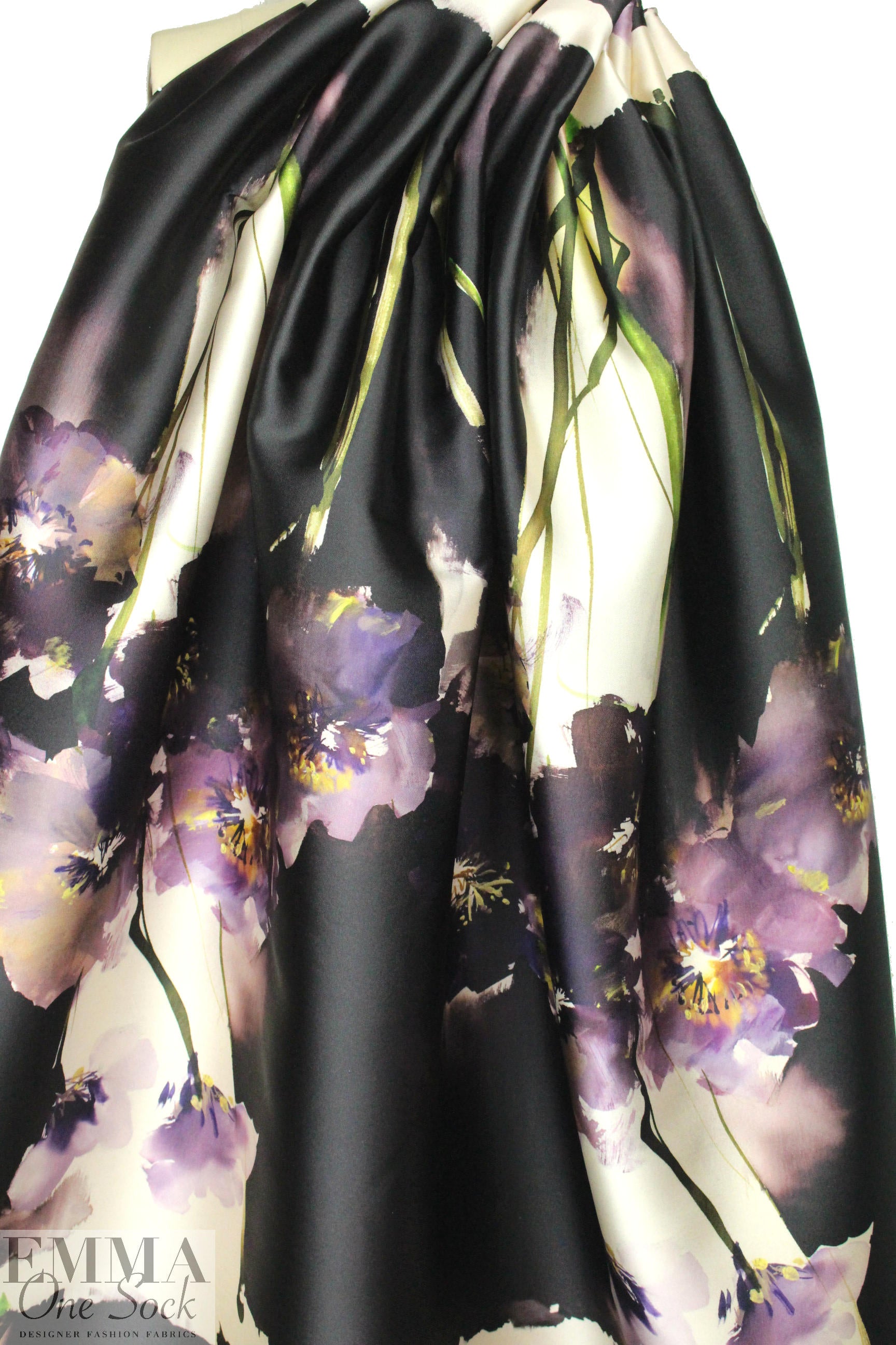 Carmen Marc Va1vo 'poly-silk' twill - aubergine panel