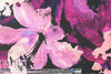NY designer painterly floral 'poly-silk' twill - pinks